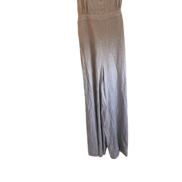 Avec Les Filles Jumpsuit Women's Size Medium Mineral Gray Sleeveless Button Up - Picture 3 of 10